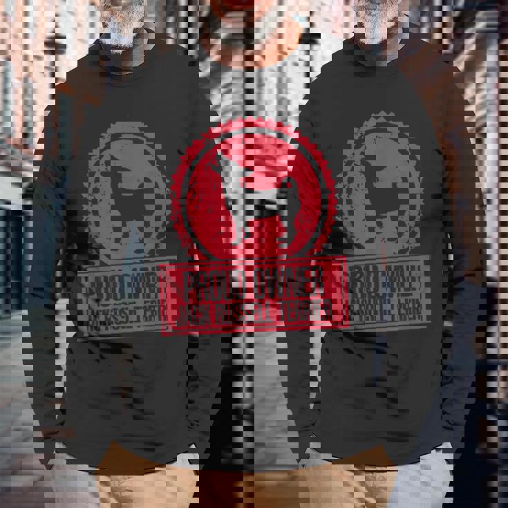 Proud Owner ジャックラッセルテリア 長袖Tシャツ 高齢者への贈り物