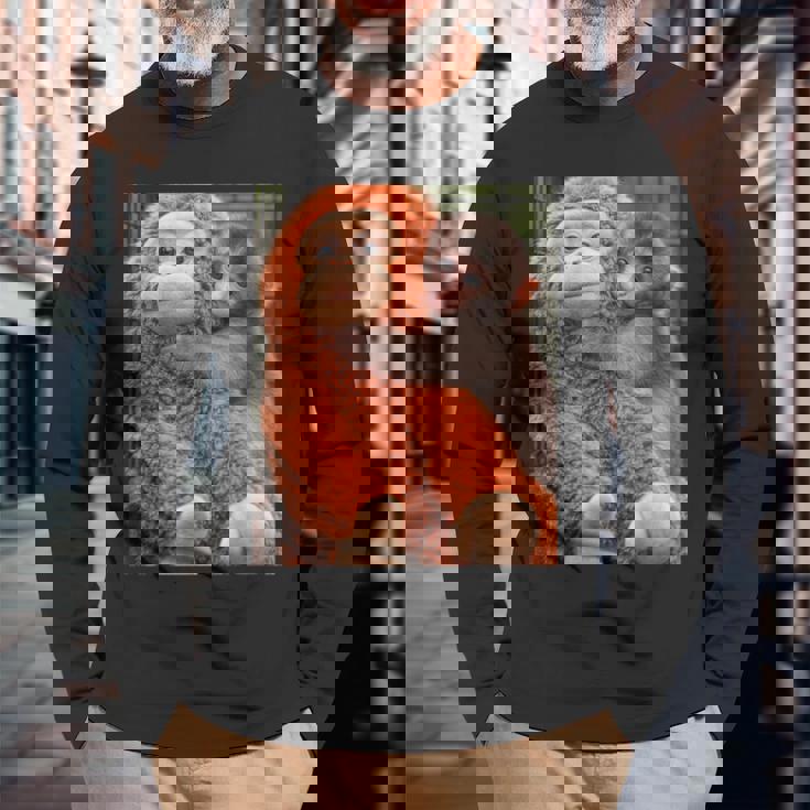 Punch The Monkey Meme X Ape Cute Punch Monkey Baby Meme 長袖Tシャツ 高齢者への贈り物