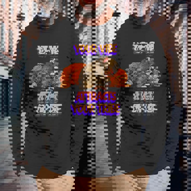 Punch The Monkey Youribeが部族を引き付ける モチベーション 長袖Tシャツ 高齢者への贈り物