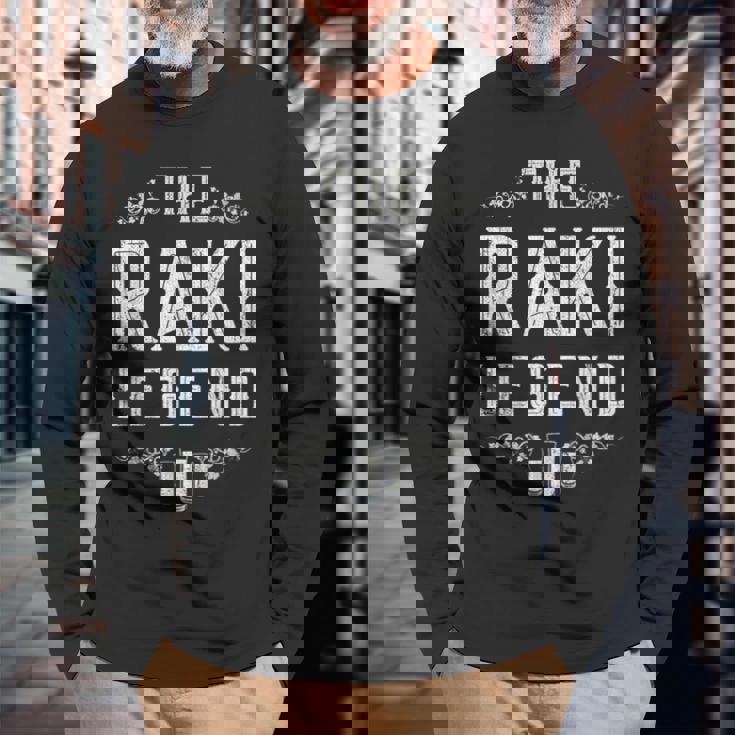 The Raki Legend Istanbul Turkish Türkei Turkey Türkiye 長袖Tシャツ 高齢者への贈り物