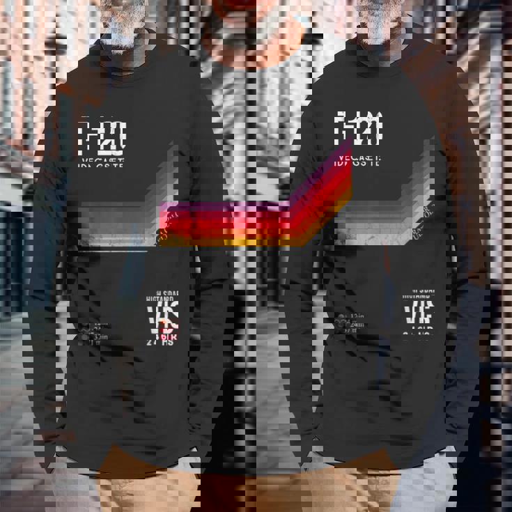 Retrohs Tape 80S Movie 長袖Tシャツ 高齢者への贈り物