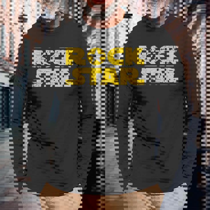 Rocktar ロックスターになるために生まれたギフト 長袖Tシャツ 高齢者への贈り物