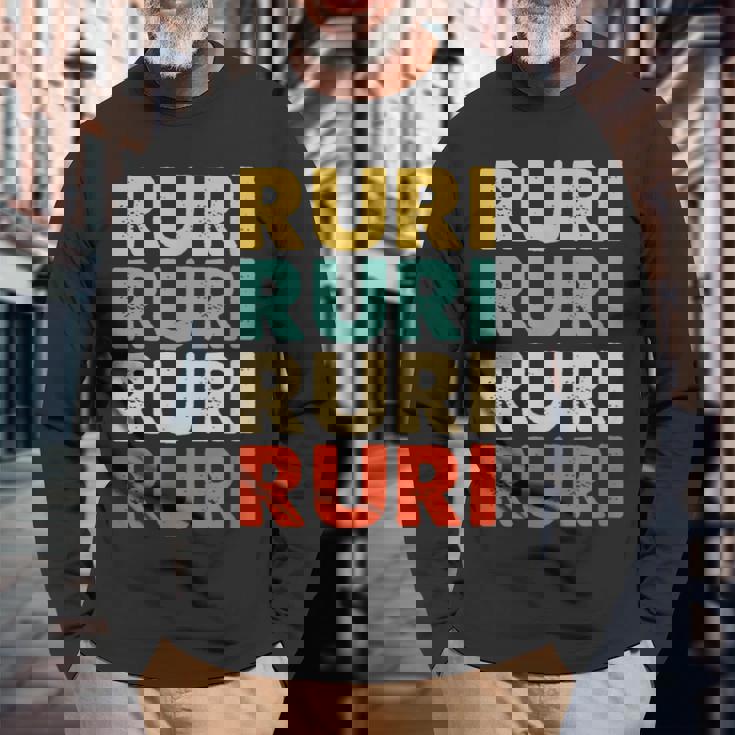 Ruri 瑠璃 長袖Tシャツ 高齢者への贈り物