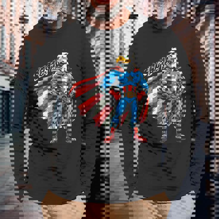 Sebastian Usa イーグル スーパーヒーロー 男の子用 名前 セバスチャン 長袖Tシャツ 高齢者への贈り物