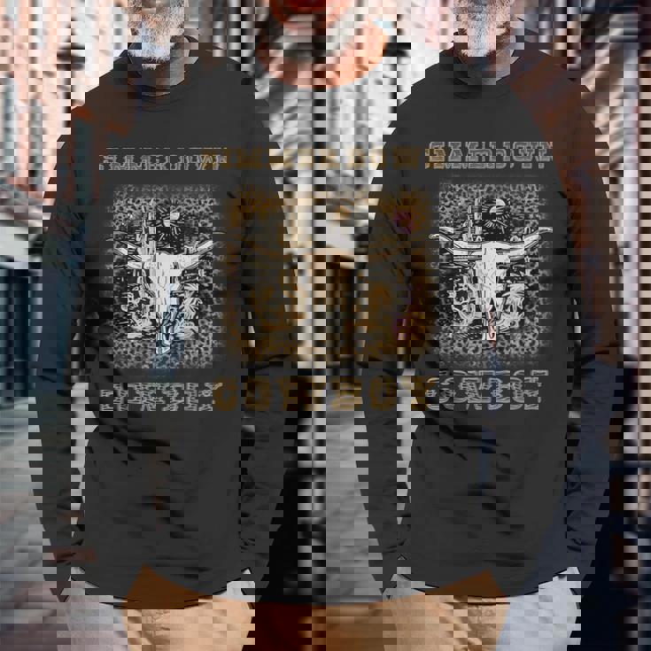 Simmer Down カウボーイウエスタンウェア 長袖Tシャツ 高齢者への贈り物