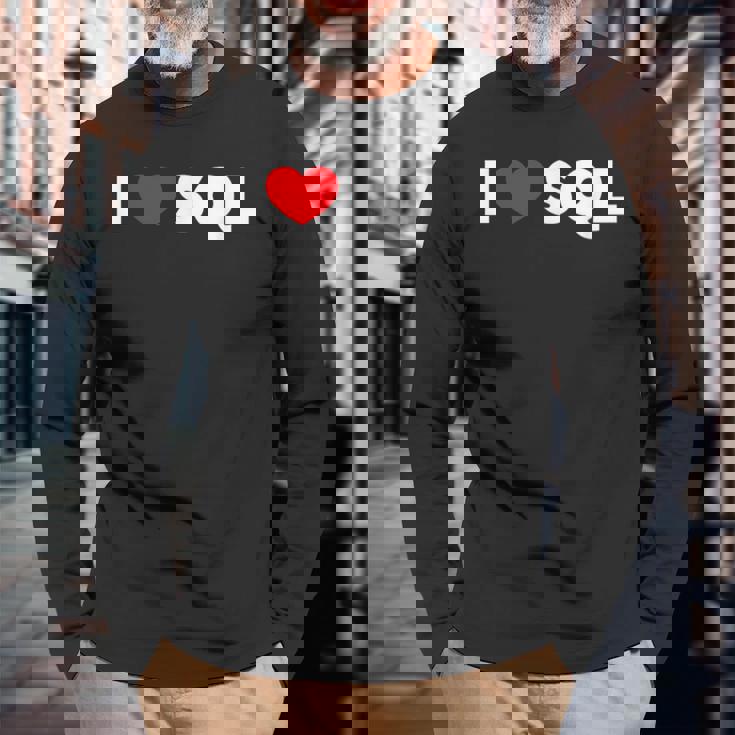 Sql大好き 長袖Tシャツ 高齢者への贈り物