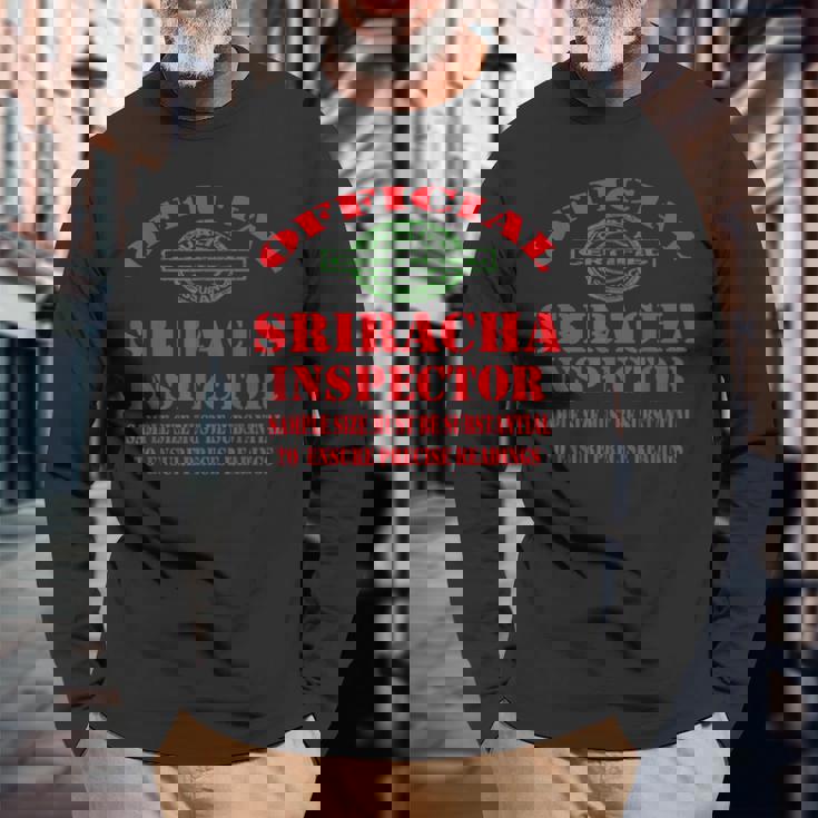 Sriracha ソース マヨ ホットチリソース おかしなルースター ソースパン 長袖Tシャツ 高齢者への贈り物