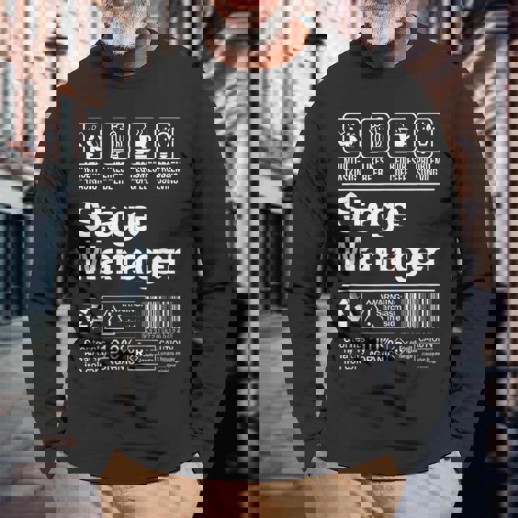 Stage Manager Description Label 長袖Tシャツ 高齢者への贈り物