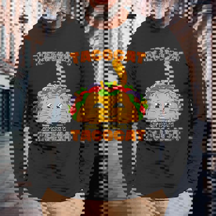 Tacocat シャツ キッズ シンコ・デ・マヨ メキシカン タコス キャット・タコス 長袖Tシャツ 高齢者への贈り物