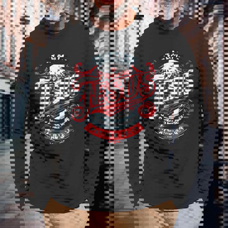 Team Jesus Go And Make Disciples 長袖Tシャツ 高齢者への贈り物