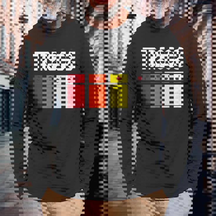 Tr808 ドラムマシン 長袖Tシャツ 高齢者への贈り物