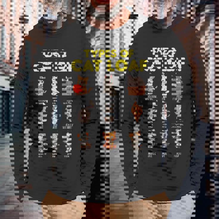 Types Of Cat Loaf Cute Kitten Kawaii Cats Cat Lover 長袖Tシャツ 高齢者への贈り物