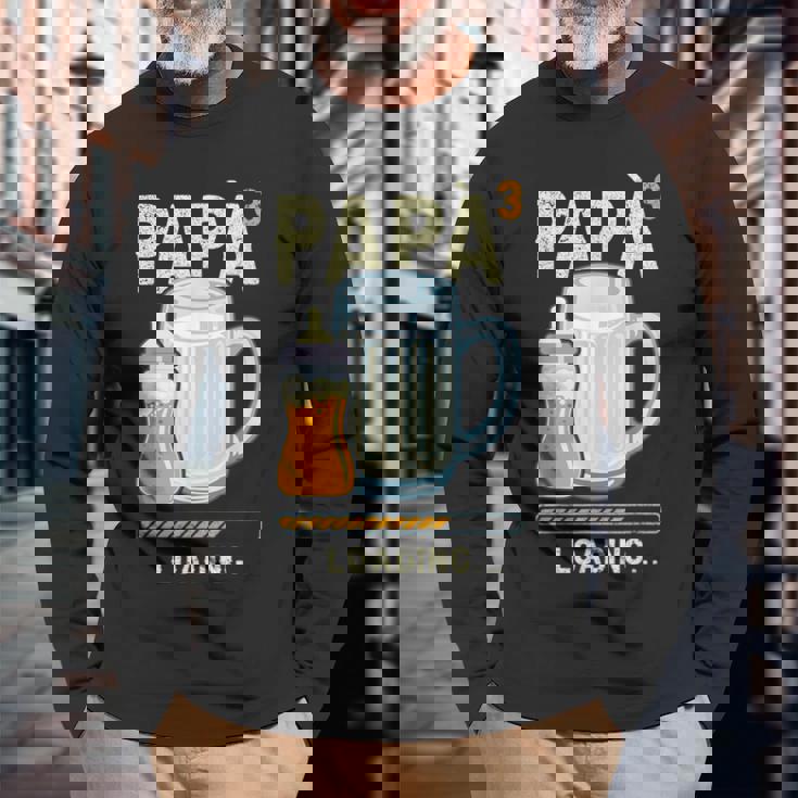 Uomo Papà In Arrivo Papà In Attesa Terzo Figlio Maglietta a maniche lunghe Regalos para ancianos