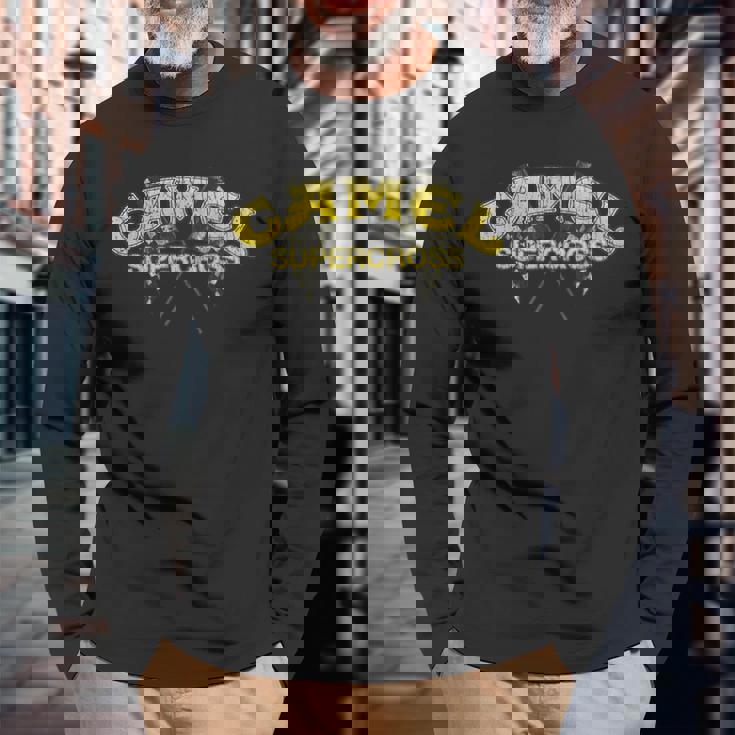 Vintageport Lover Quote Camel upercross レトロ 長袖Tシャツ 高齢者への贈り物