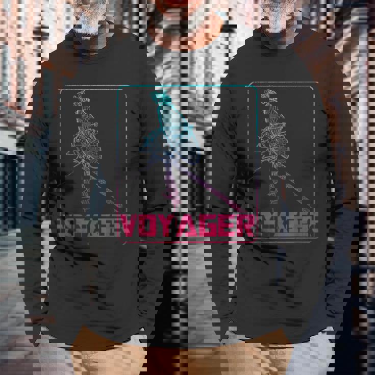 Voyager 宇宙探査機 宇宙船 太陽系 天文学 長袖Tシャツ 高齢者への贈り物