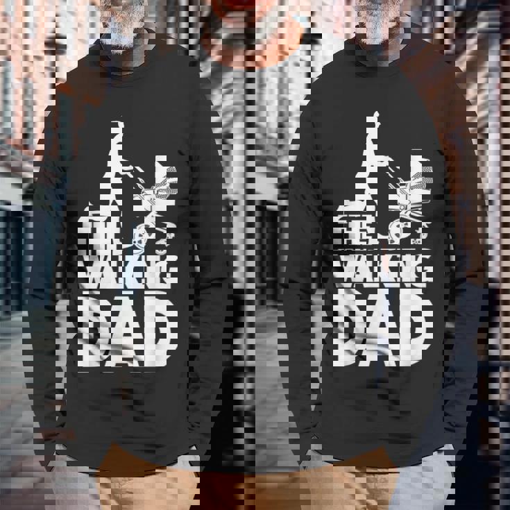 The Walking Dad Happy Father's Day Dadhortleeve Graphic 長袖Tシャツ 高齢者への贈り物