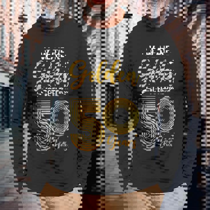 We Golden Together 50年 結婚50周年記念 結婚記念日 長袖Tシャツ 高齢者への贈り物