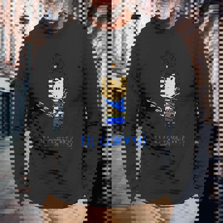 I Wear Chibi League Heroes ユースゲーム メンズ レディース 長袖Tシャツ 高齢者への贈り物