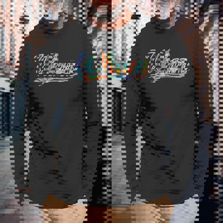 Wham Comic Booktyle Retroound Effect Tie Dyeintage 長袖Tシャツ 高齢者への贈り物