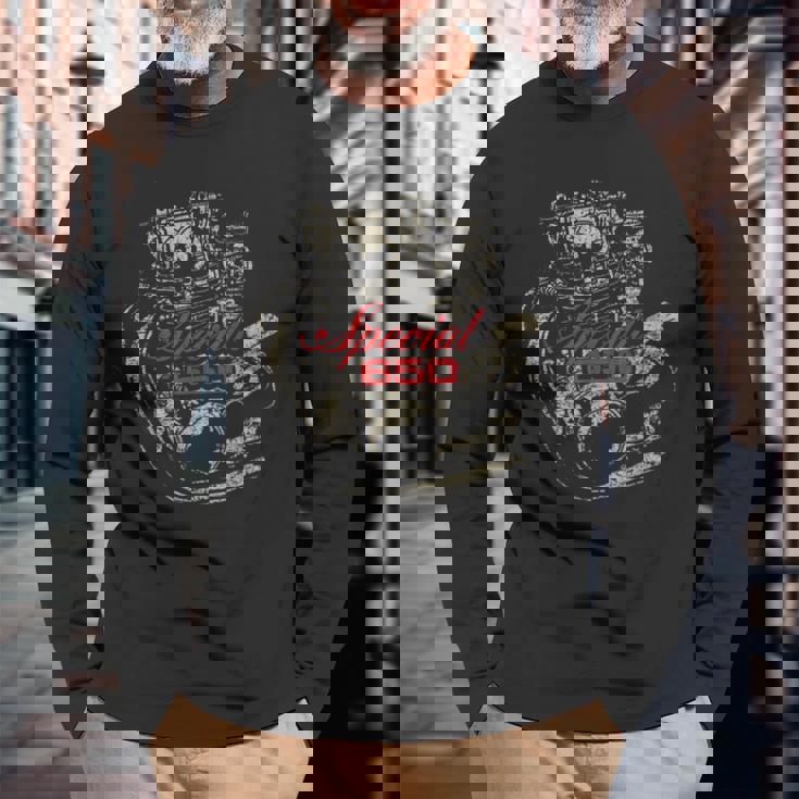 Xs650 スペシャルモーター アンティーク調 レトロデザイン 長袖Tシャツ 高齢者への贈り物