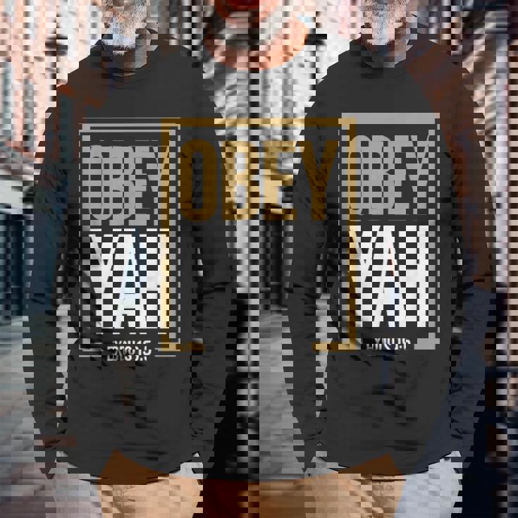 Yah Exodus 19 長袖Tシャツ 高齢者への贈り物