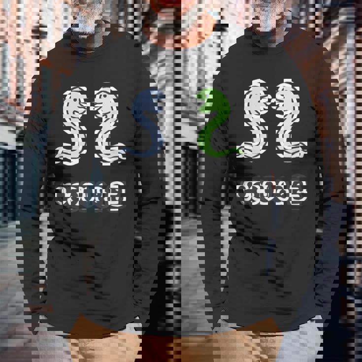 You & 巳《蛇》へび 巳年【どうぶつフレンズ】干支 十二支 2025 ゆるくて かわいい 動物 面白い 長袖Tシャツ 高齢者への贈り物