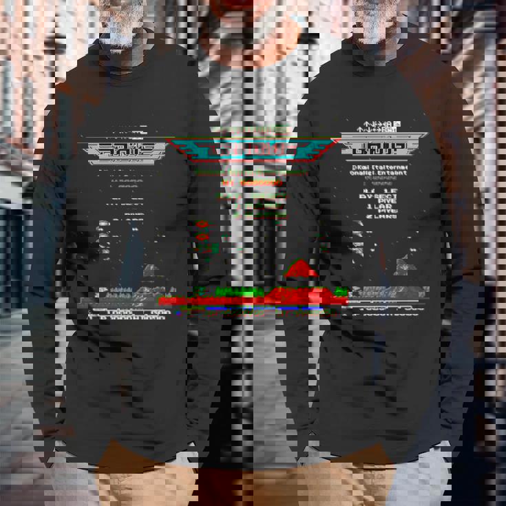 「グラディウス」上上下下左右左右ba スタート 長袖tシャツ 長袖Tシャツ 高齢者への贈り物