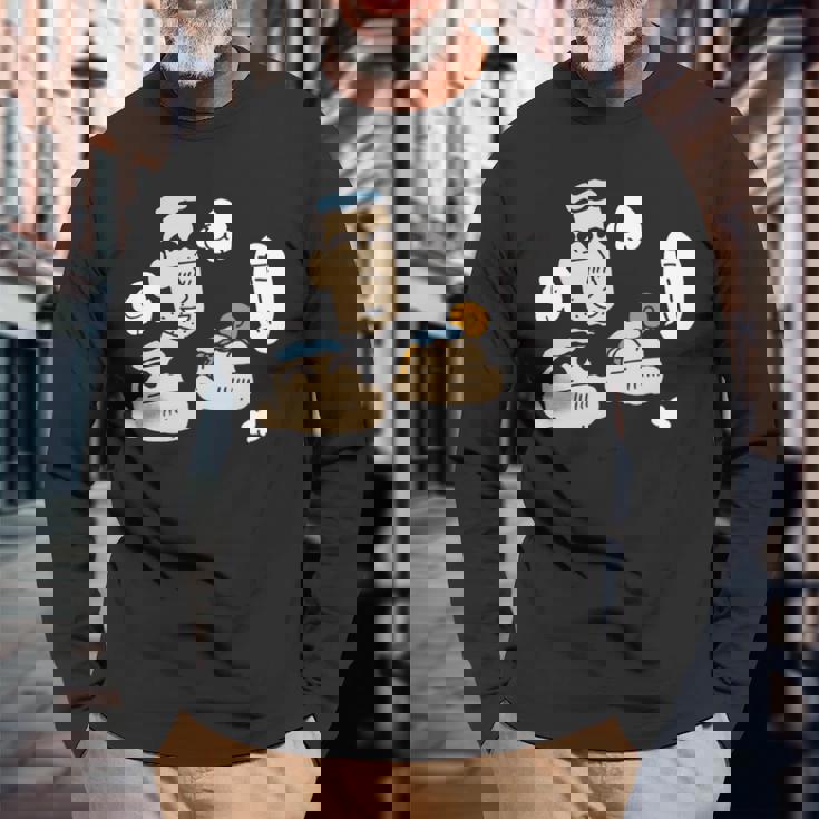 【まんが】クレヨンしんちゃん 仲良くお風呂 長袖tシャツ 長袖Tシャツ 高齢者への贈り物