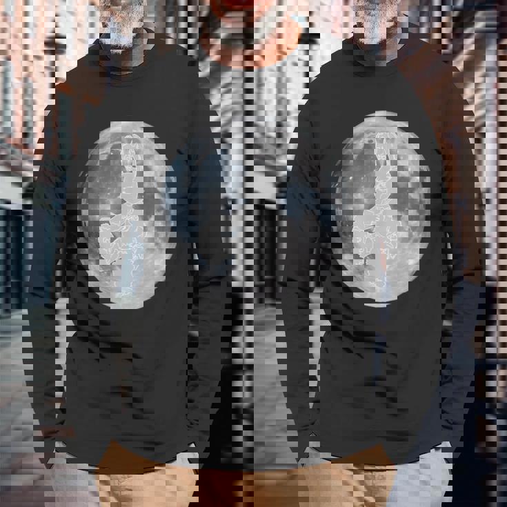 うさぎ星人 On The Moon 長袖Tシャツ 高齢者への贈り物