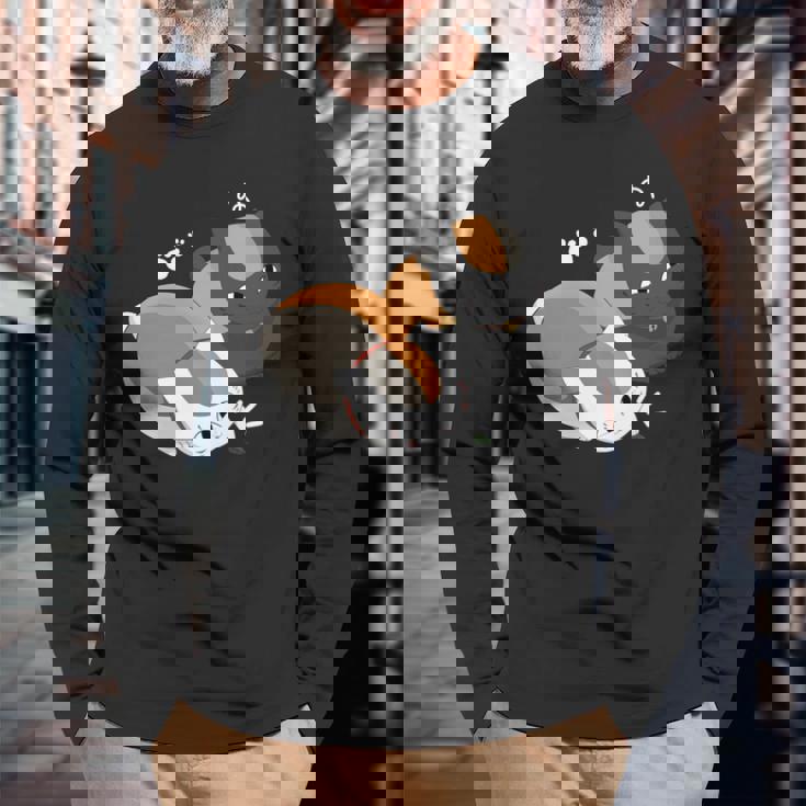 おもしろ猫ニャンコ先生 長袖tシャツ 長袖Tシャツ 高齢者への贈り物