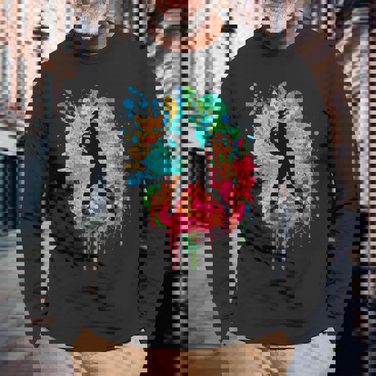 かっこいい野球 長袖Tシャツ 高齢者への贈り物