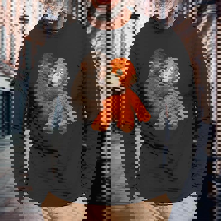 かわいいモンキーパンチ パンチ君 日本 ベイビーモンキー チームパンチ 長袖Tシャツ 高齢者への贈り物