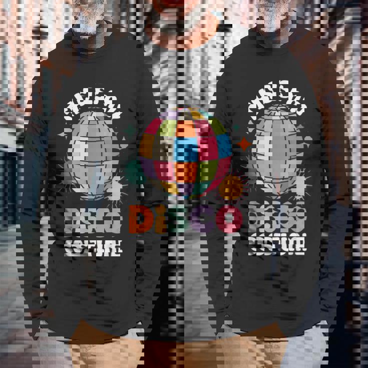 これは私のディスココスチュームrecto 1970年代のファンキーな面白いです 長袖Tシャツ 高齢者への贈り物