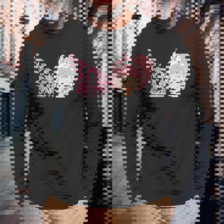 ひなビタ あのね！ めう06「テンポラル・フェージング・ストラクチャー」 長袖Tシャツ 高齢者への贈り物