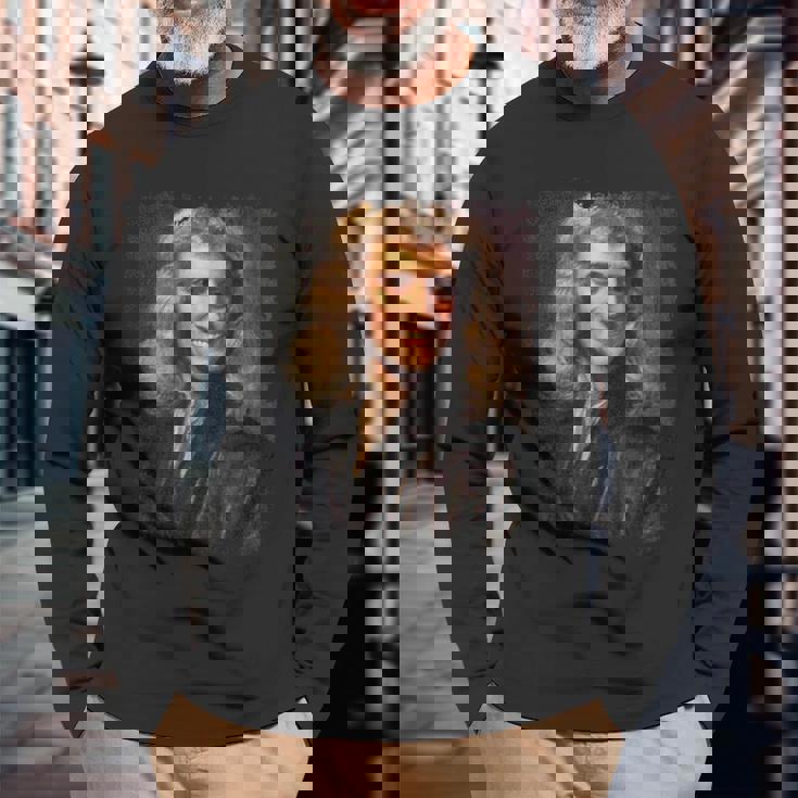 アイザック・ニュートン 長袖Tシャツ 高齢者への贈り物