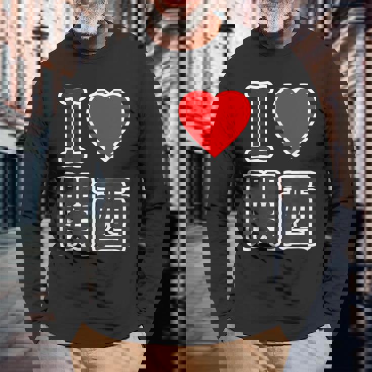 アイラブ・関西（I Love ハート）Big 大きな文字【47都道府県】Jimo-T ジモティ お土産 面白 長袖Tシャツ 高齢者への贈り物