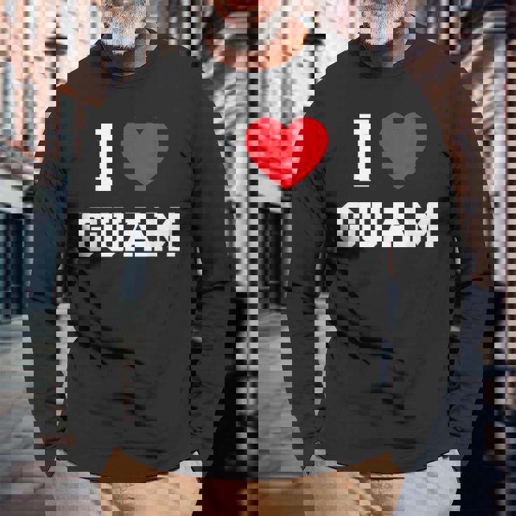 アイ・ラブ・グアム 長袖Tシャツ 高齢者への贈り物