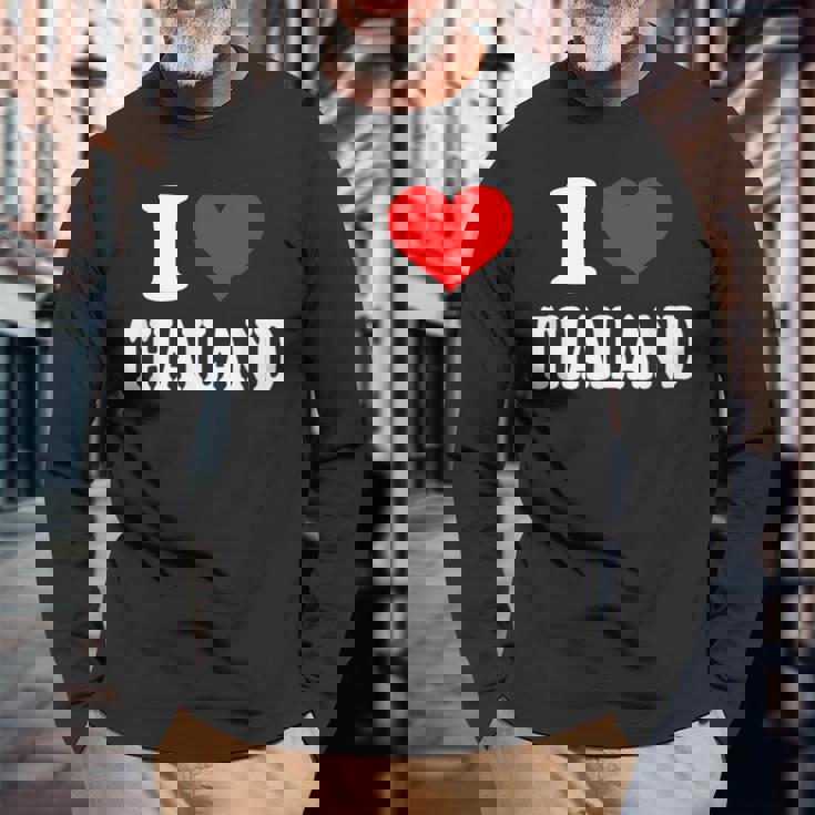 アイ・ラブ・タイランド 長袖Tシャツ 高齢者への贈り物