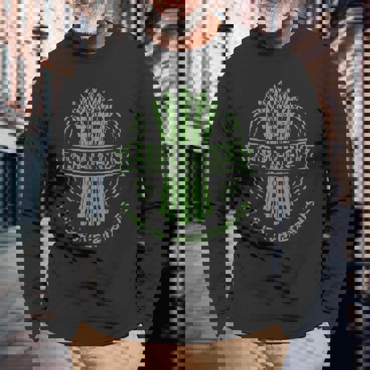 アスパラガス 野菜の王様 長袖Tシャツ 高齢者への贈り物
