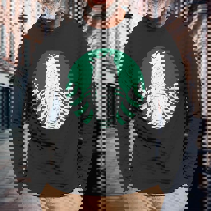 アニメスターセクシーセーラーグリーンマーメイドデザイン。 長袖Tシャツ 高齢者への贈り物