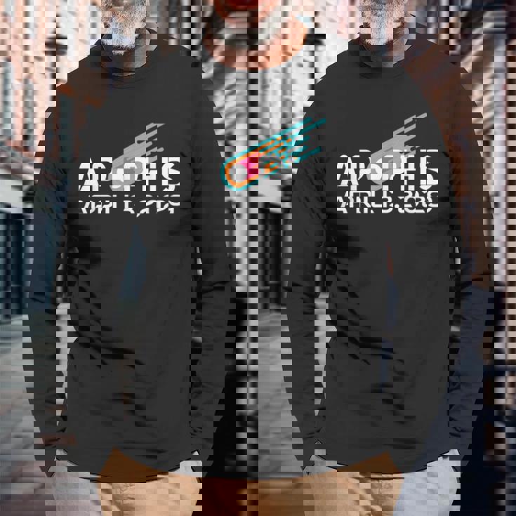 アポフィス 99942 小惑星彗星 2029年4月13日 長袖Tシャツ 高齢者への贈り物