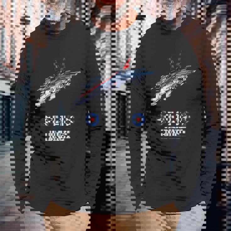 アメリカのf-18ホーネット戦闘機 長袖Tシャツ 高齢者への贈り物