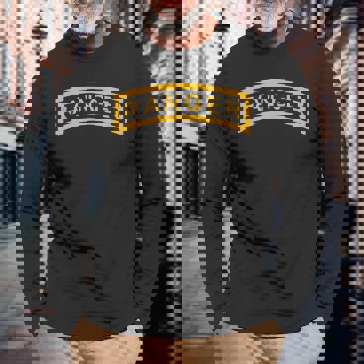 アメリカ陸軍レンジャーイエロータブ ヴィンテージ空挺兵士シャツ 長袖Tシャツ 高齢者への贈り物