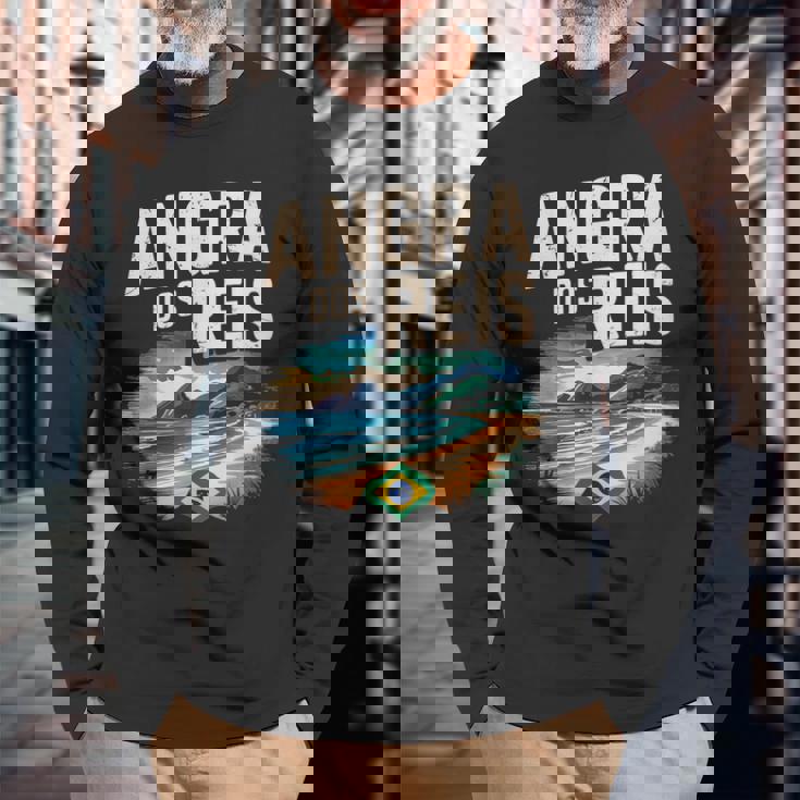 アングラ ドス レイス ブラジル シティ 旅行 旅 長袖Tシャツ 高齢者への贈り物