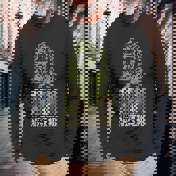 アームレスリングアームプレス、二頭筋 長袖Tシャツ 高齢者への贈り物