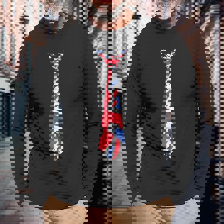 イギリス国旗ユニオンジャックネクタイ イギリス帝国 長袖Tシャツ 高齢者への贈り物