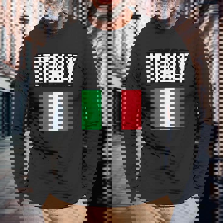 イタリア I イタリア 長袖Tシャツ 高齢者への贈り物