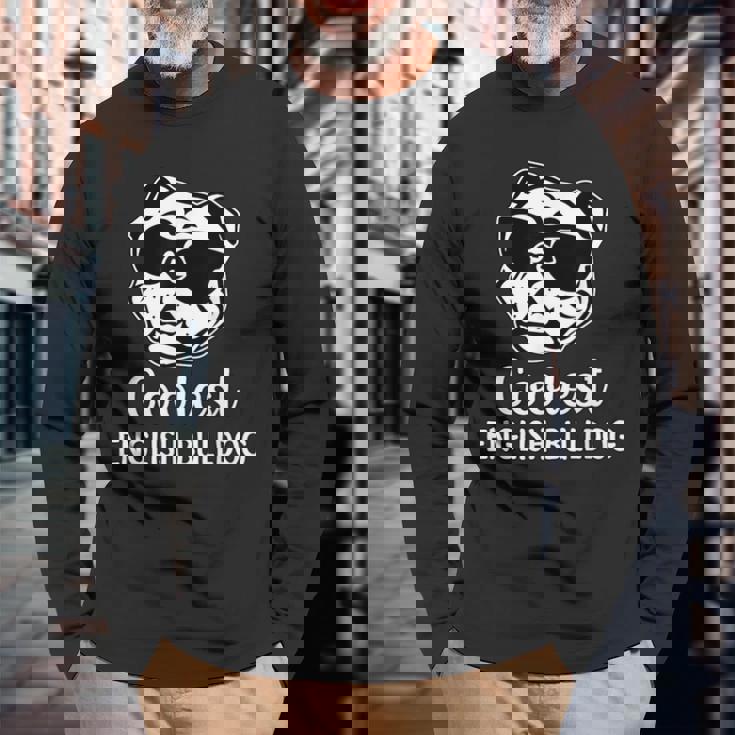 イングリッシュ・ブルドック・ドッグ・ファニー・セイリング 長袖Tシャツ 高齢者への贈り物