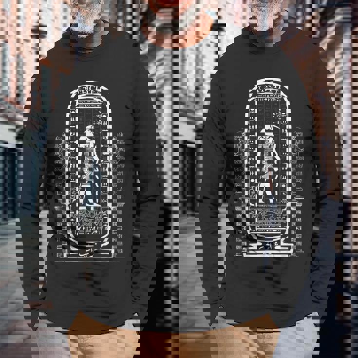 エジプト神 トート目 ホルスの目 エジプト アンク ファラオ 長袖Tシャツ 高齢者への贈り物