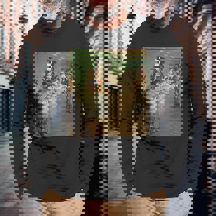 エドガー・ドガ ダンスクラス バレエ 印象派 アート 長袖Tシャツ 高齢者への贈り物